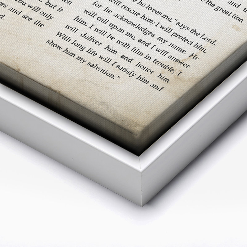 Psalm 91, Canvas, 12"H x 16"W, White Framed