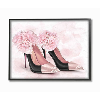 «Fashion Heels Pink Flower Glam Design» par Ziwei Li - impression d'art graphique