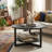 Single Coffee Table With 2-Tier Storage Shelves, Tea Table, Round Modern 31.5inch Coffee Table, Farmhouse Center Accent Table for Living Room