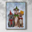 Christmas Party Mutts, reproduction encadrée - bois massif-1402354661