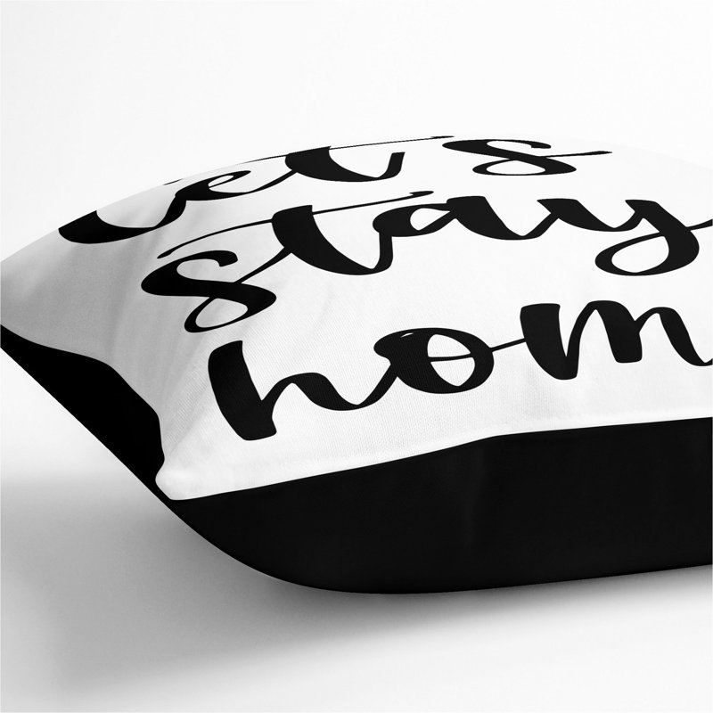 Square Cushion, Black, 55cm H x 55cm W x 20cm D