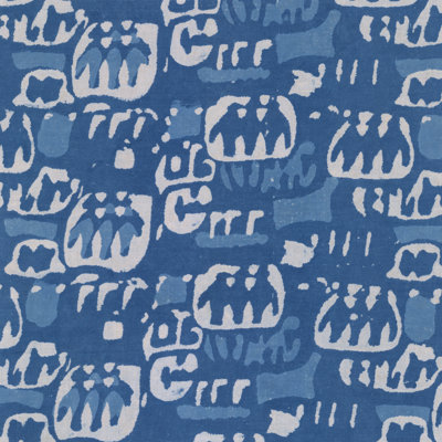 Blue Batik I by Baxter Mill Archive - Wrapped Canvas Painting