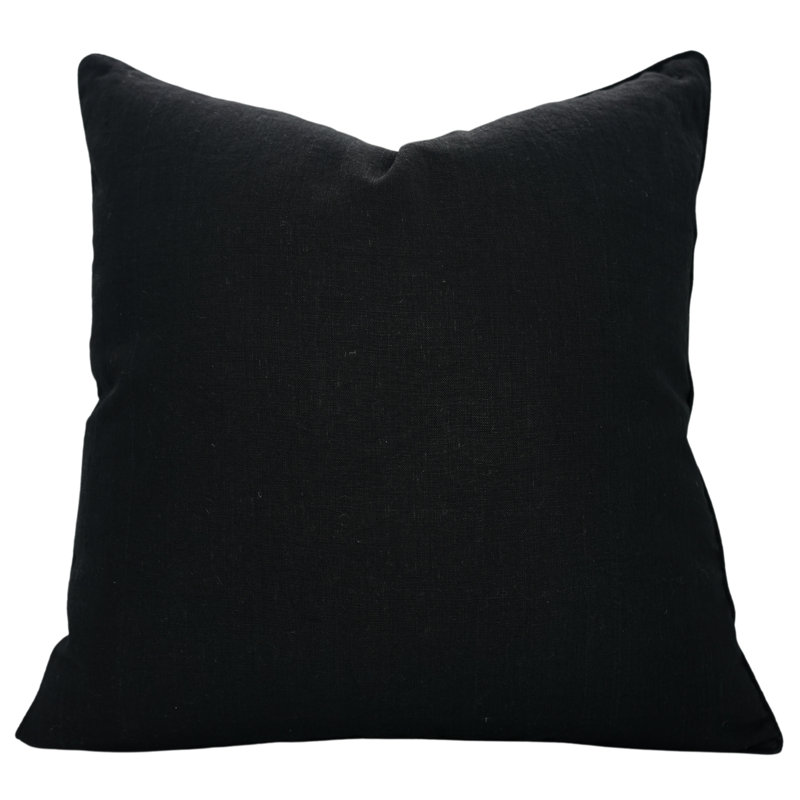 Housse de coussin Fab Fabine Premium - élégante et durable, noire, H 20 po x l 12 po