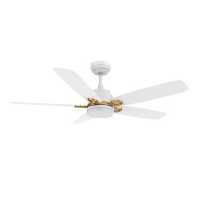 Peyton 52'' Smart Ceiling Fan with Remote, Light Kit Included,Works with Google Assistant and Amazon Alexa,Siri Shortcut.