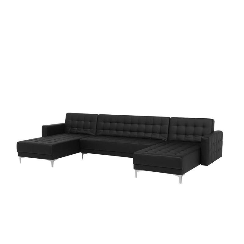 Finnegan 5 Seater Faux Leather Sofa Bed