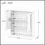 Armoire murale de salle de bain avec double porte miroir et tablettes pour un rangement efficace et une esthétique moderne