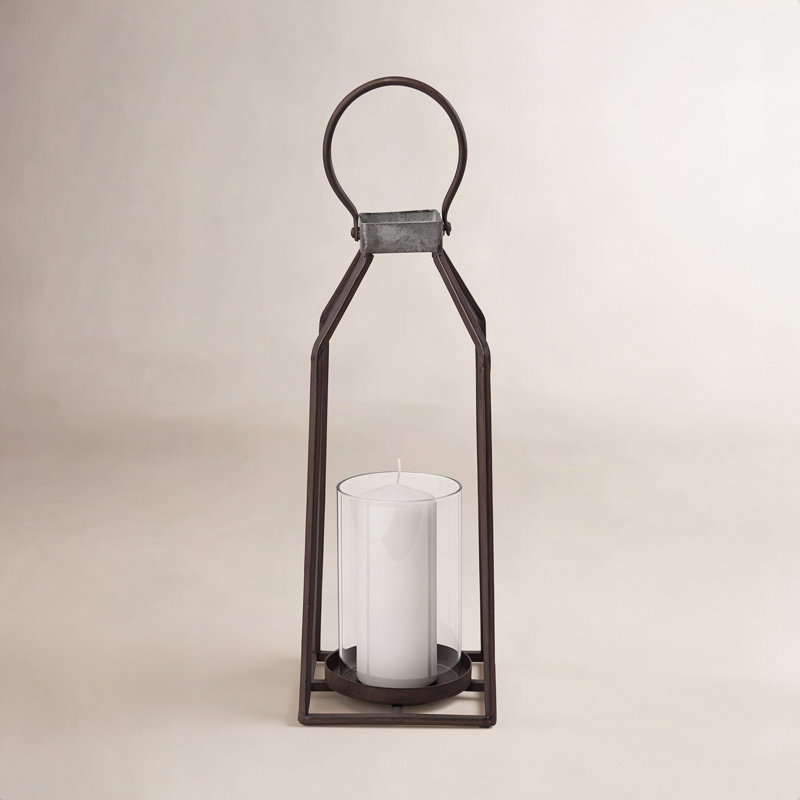Tabletop Lantern, 16.25" H x 5.5" W x 5.5" D