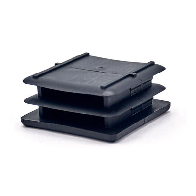 Outwater Plastic 1-1/2" Square Insert End Caps For Tubing, Finishing Plug For Square Tubing Chair Glide, Floor Protector, Fits Multi Gauge Tubing, USA Made, 100 Pack