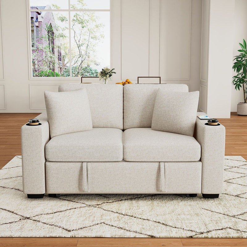 Canapé-lit 60,6 po, Beige