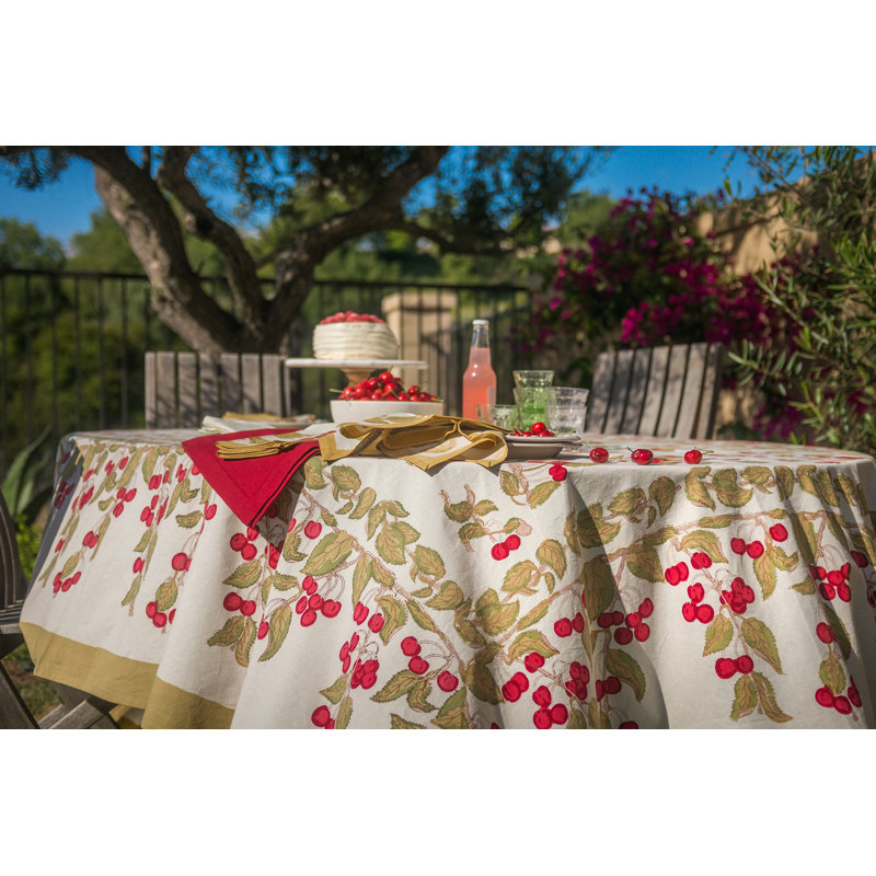 Cherry Tablecloth, 59" W x 86" L
