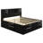 Kim California King Bookcase Platform Storage Bed with 8 Drawers, Black-9599235