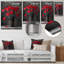 Œillets monochromes rouges et noirs vibrants en pot II - œillets, art mural-1424515570-1424515573