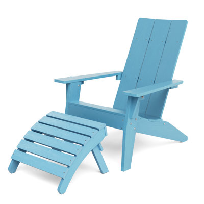 Chaise Adirondack avec repose-pieds