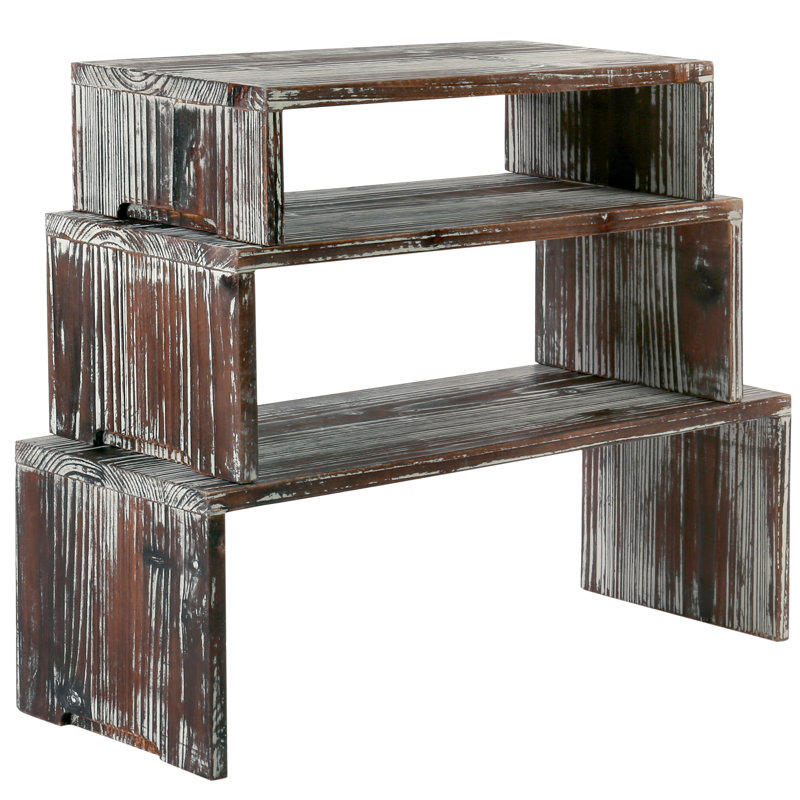 Torched 3-Piece Tiered Stand Set