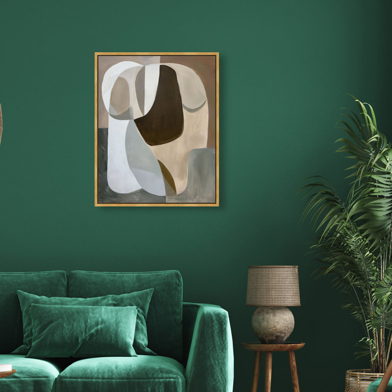 Breeze of Soft Shapes II Canvas Abstract Print by Oliver Gal, Black Frame, 16 x 20, 31"H x 25"W, Gold Frame