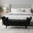 Velvet Upholstered Storage Bench-1372117907