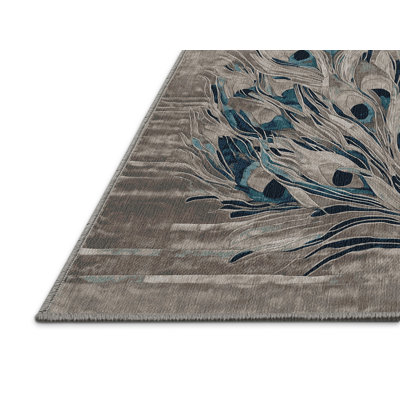 Machine Washable Gray Area Rug