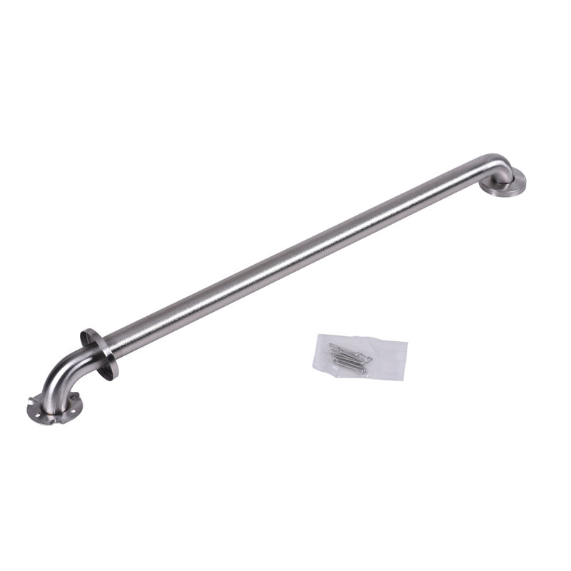 Stainless Steel Grab Bar with Concealed Flange, Peened Stainless Steel, 36" W
