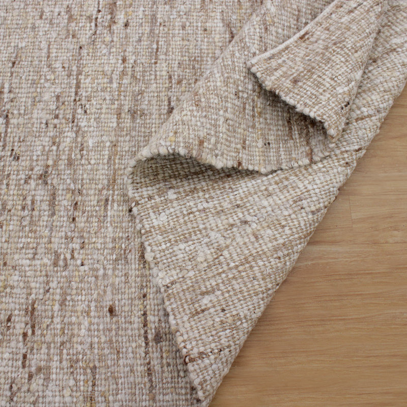 Rafael Wool Area Rug in Light Pink, Rectangle 6' x 9'
