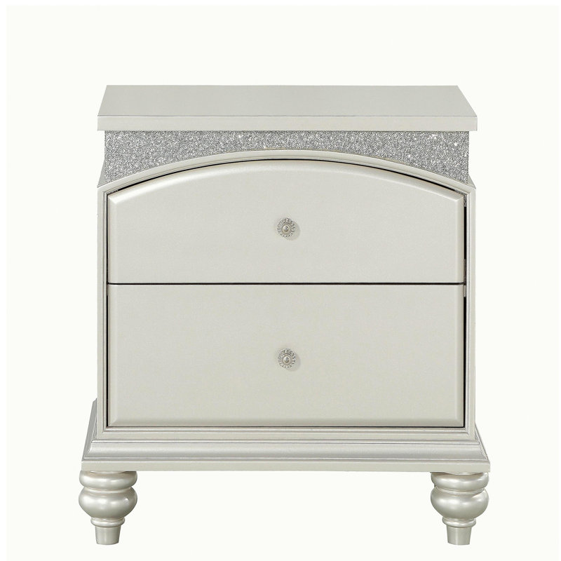 Table de chevet 2 tiroirs Platinum