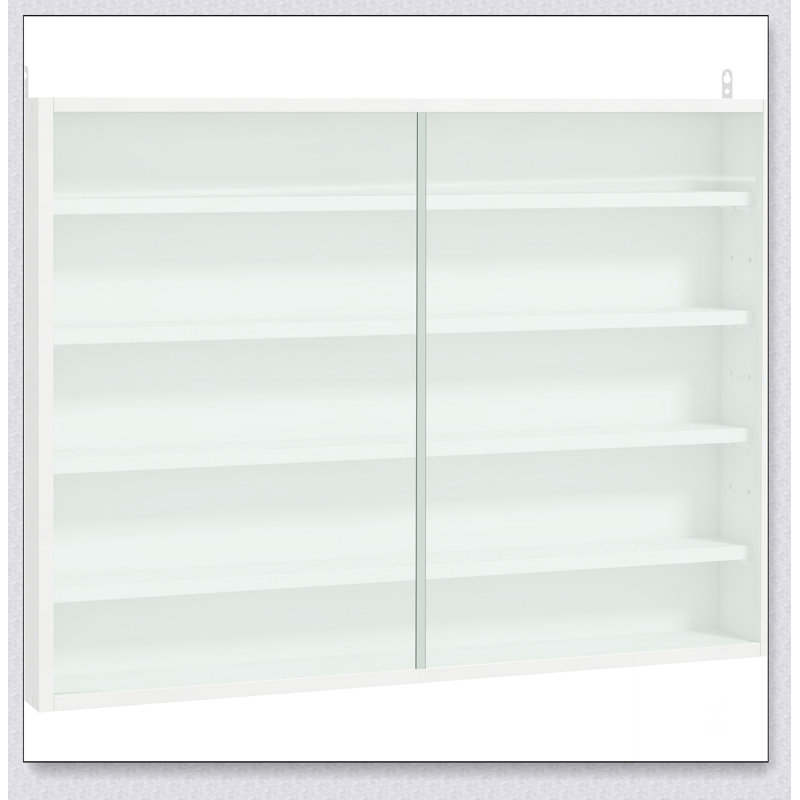 Vitrine à 5 niveaux, vitrine en verre avec 2 portes