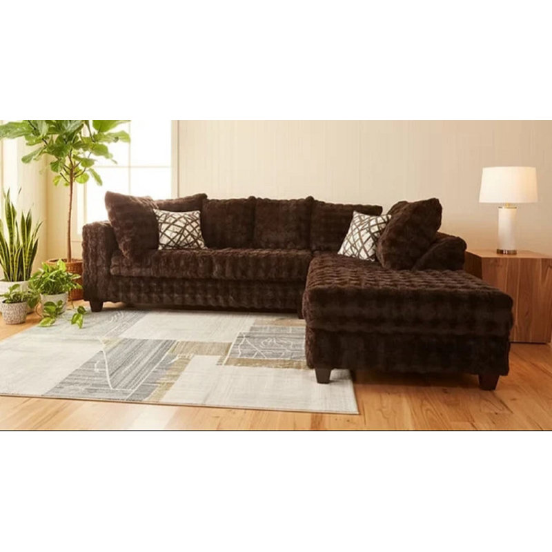 Canapé modulaire Shildon - Ensemble de salon spacieux, élégant et durable, Brown Polyester