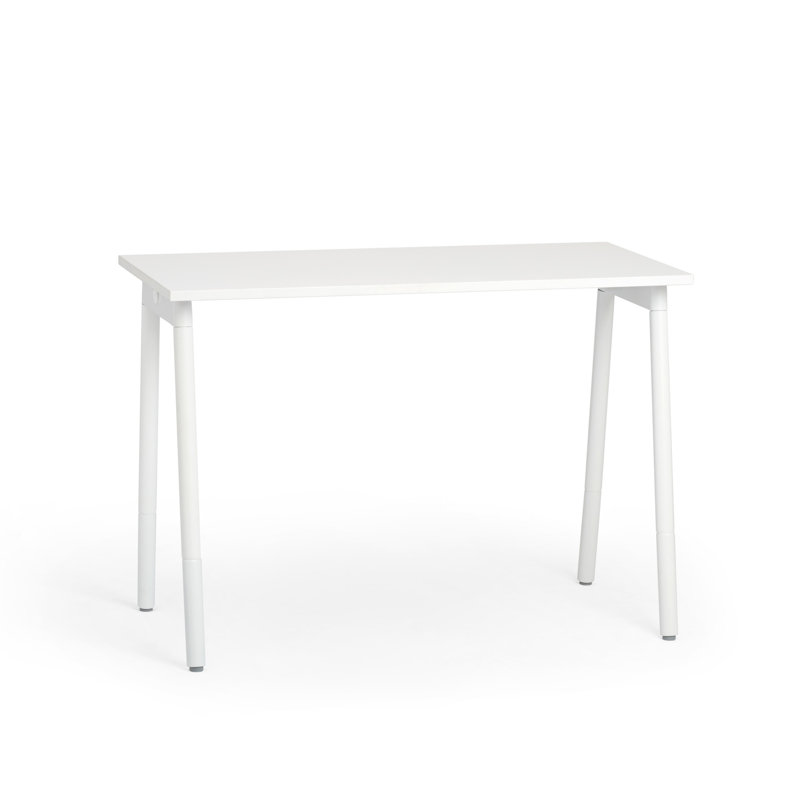 Series A Metal Base Writing Desk, White, 47"L x 27"D x 29"H