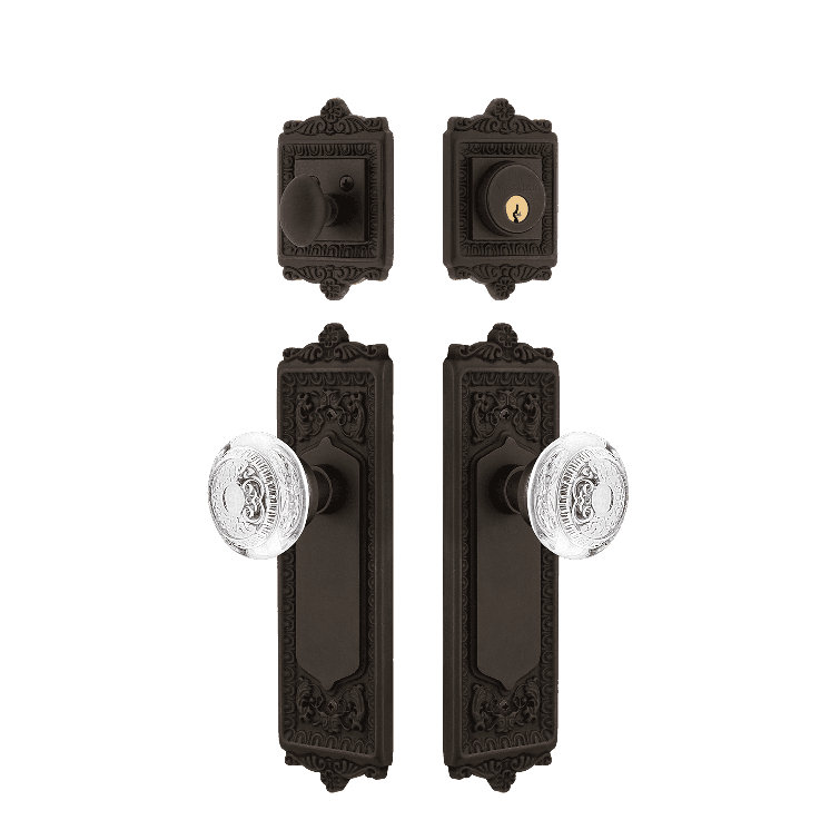 Nostalgic Warehouse Egg & Dart Entry Set with Crystal Egg & Dart Knob