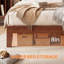 Lit plateforme en bois massif avec tête de lit Loronda Mid Century-279800824-316571070