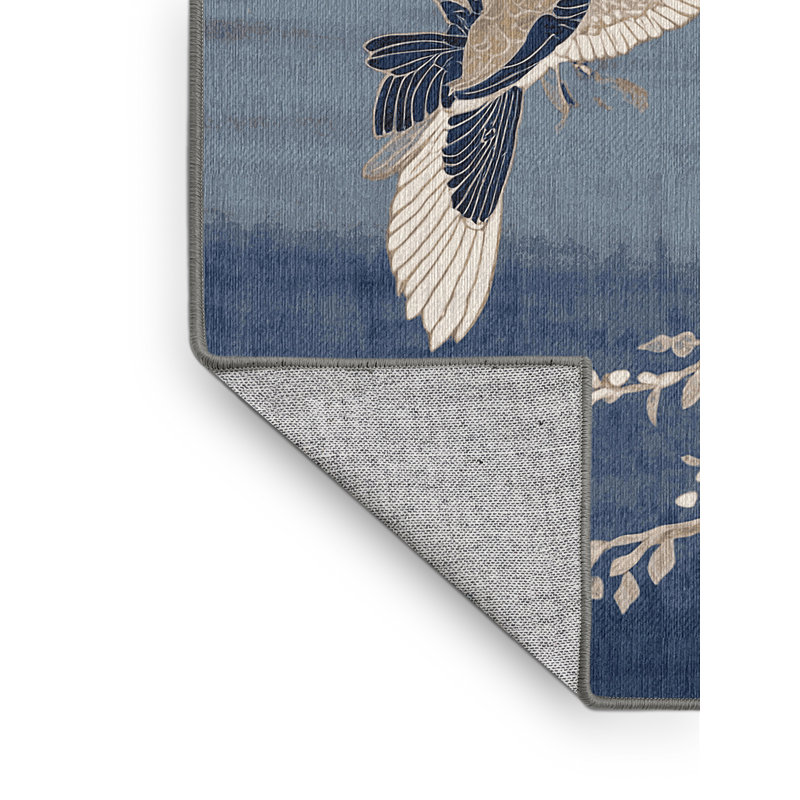 Machine Washable Gray Area Rug, Rectangle 5' x 8'