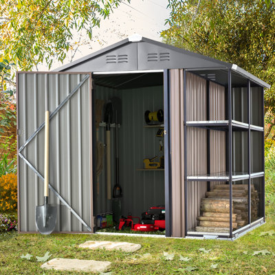 6 ft. W x 6 ft. D Metal Storage Shed
