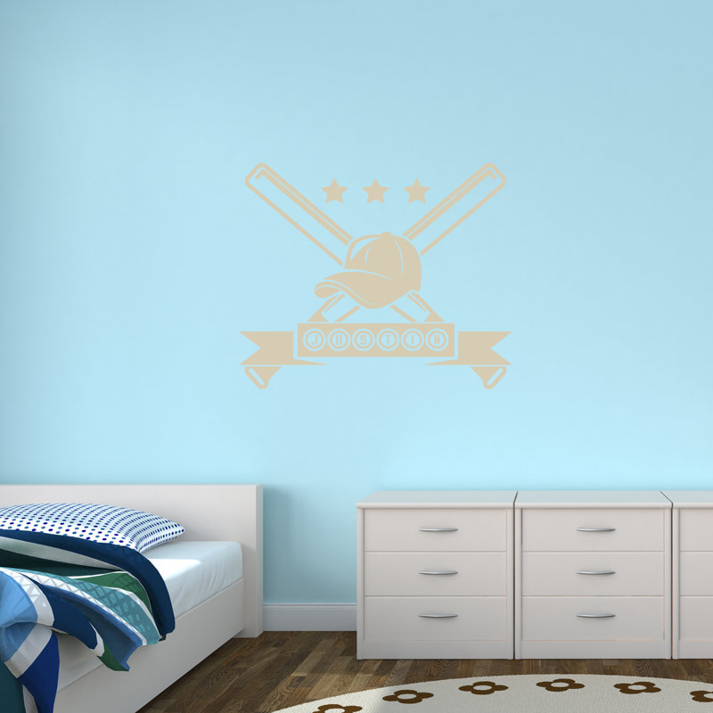 Sports Wall Decal, Light Beige, Yes