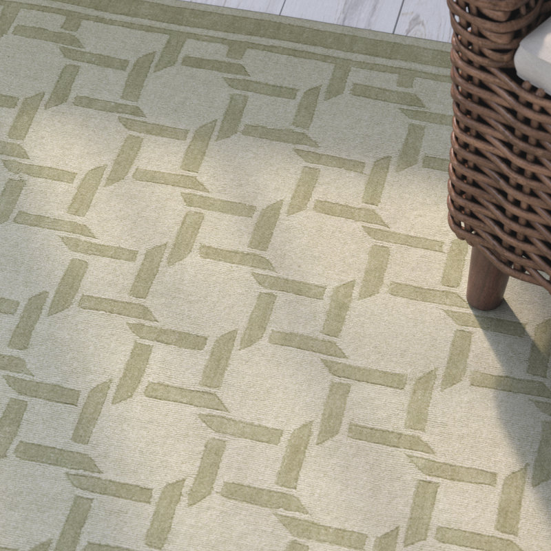Resort Martha Stewart Hand Tufted Wool Geometric Rug, Rectangle 9' x 12'