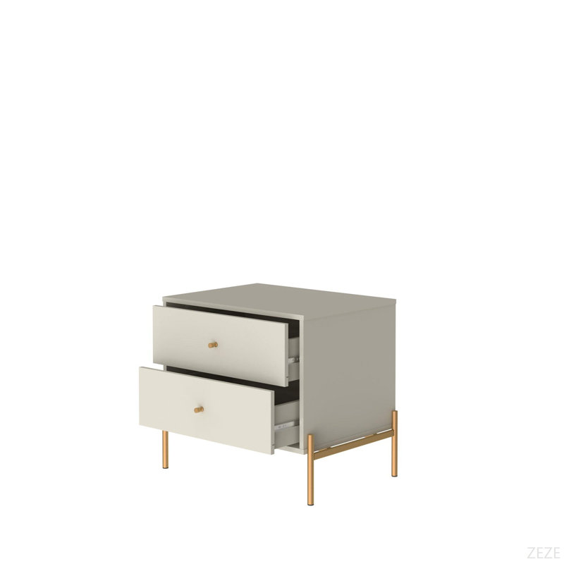 Table de chevet blanc cassé