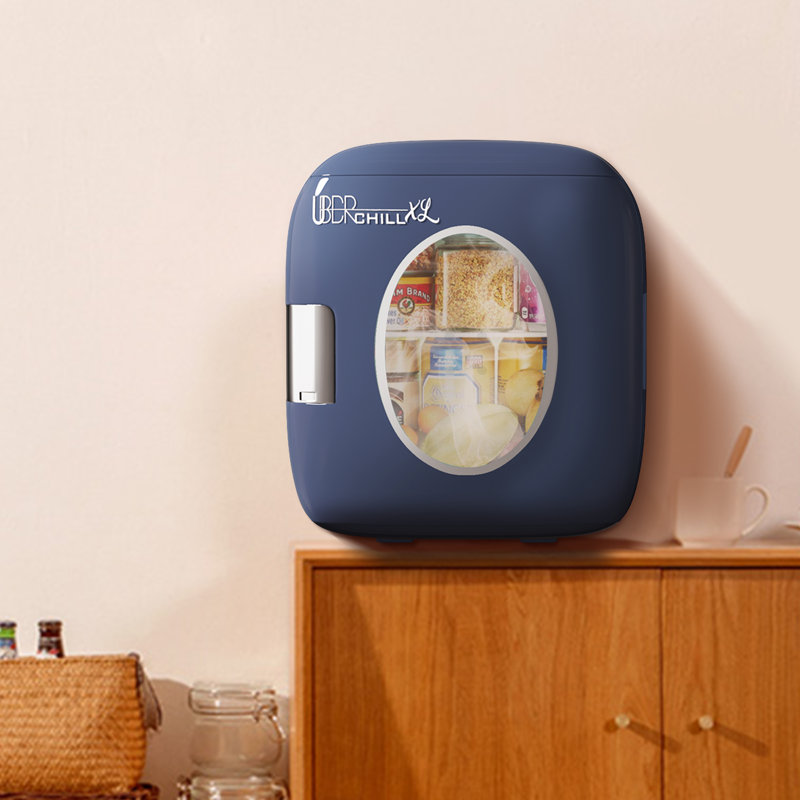 Navy Blue Compact Retro Mini Fridge for RV
