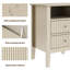 Ensemble de meubles 3 pièces, commode 6 tiroirs et tables de chevet 2 pièces