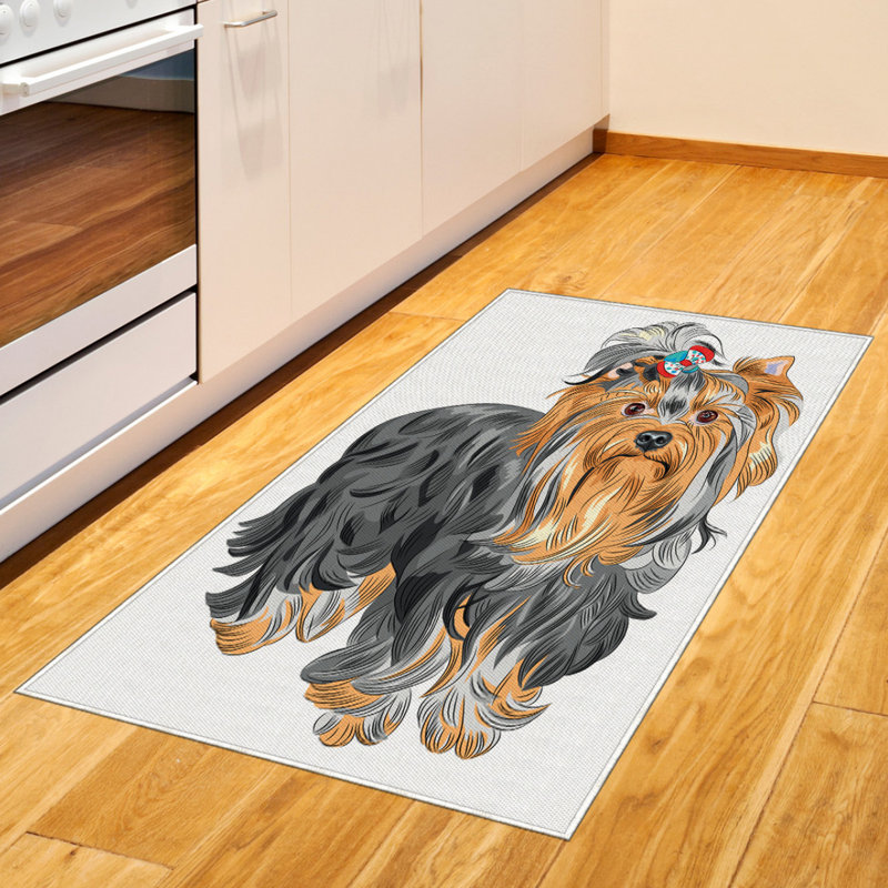 Yorkie High Density Long Fiber Poly Threads Decorative Area Rug Carpet, Rectangle 2'7" x 5'