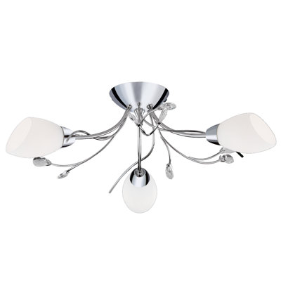 Jairo Glass Semi Flush Mount