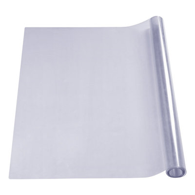 Clear PVC Table Cover Protector, 18" x 36" Rectangle 1.5mm Thick Waterproof Plastic Tablecloth, Desktop Protector for Dining Table, Coffee Table & Writing Desk
