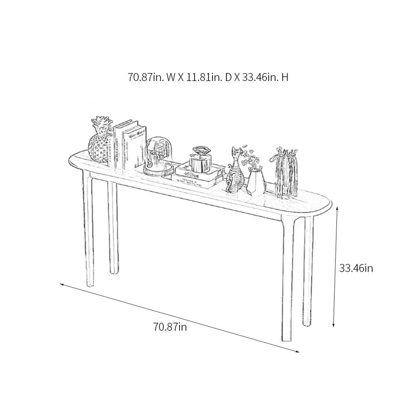 Console Modern, H 33,46 po x l 70,87 po x P 11,81 po