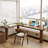 Nut-brown Free Form Solid Wood Writing desk-154079495-154079496