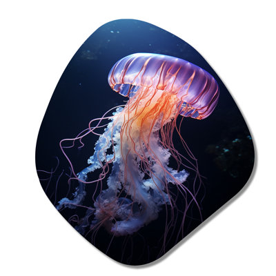 Ressler - Jellyfish Nebula Shape Asymmetric Metal Wall Art