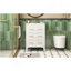 Ensemble de meuble-lavabo sur pied 24 po avec lavabo en céramique, ensemble de meuble-lavabo simple autoportant avec 3 tiroirs, armoire de rangement en bois blanc-877662751