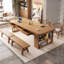 Grande table en bois massif avec tiroirs-862861235