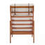 Fauteuil d'appoint avec structure en bois et dossier haut-975107878