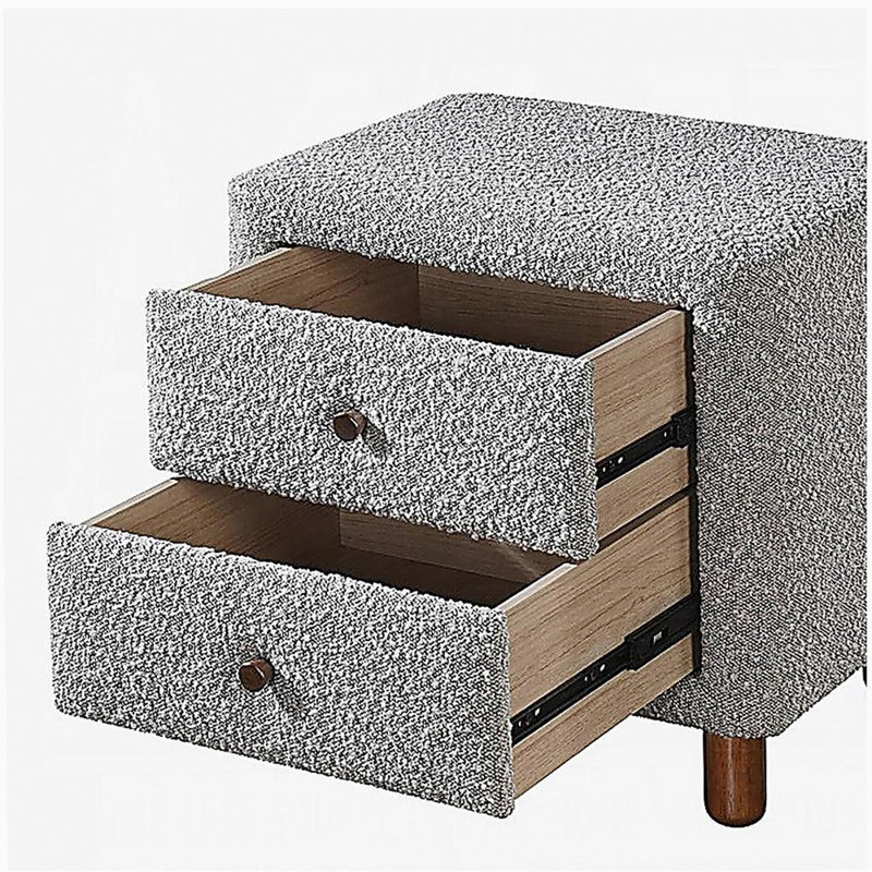 Mobilier de chambre à coucher classique avec deux tiroirs et table de chevet à deux tiroirs