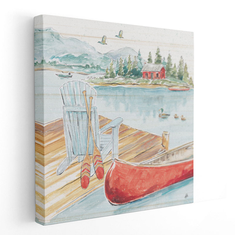 «Lake Moments III», reproduction d'art sur toile, H 12 po x l 12 po