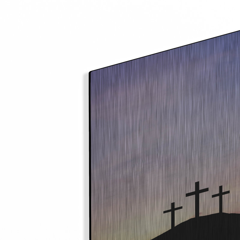 «Three Crosses» par Luxe Metal Portfolio, H 12 po x l 16 po