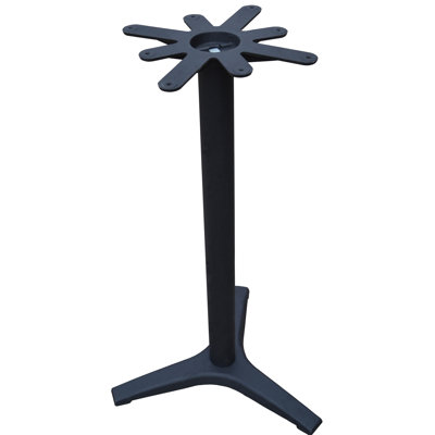 Base de table à piédestal de 27 po à 3 branches en fonte avec plateau supérieur de 17 po
