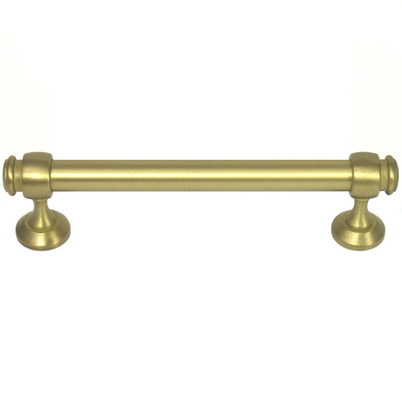 Champagne Brass 5-Inch Cylindrical Bar Pull with Mounting Hardware